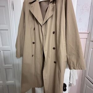 Classic Tan Double-Breasted trench Coat